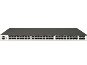 48 個(gè) 1GE Base-T 端口，4 個(gè) 10GE SFP+端口，三層以太網(wǎng)交換機(jī)